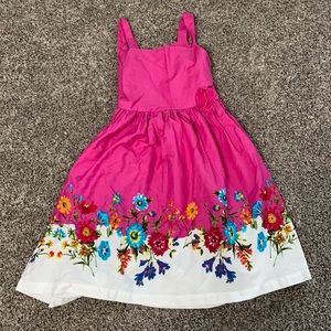 Pink dress with flower print
